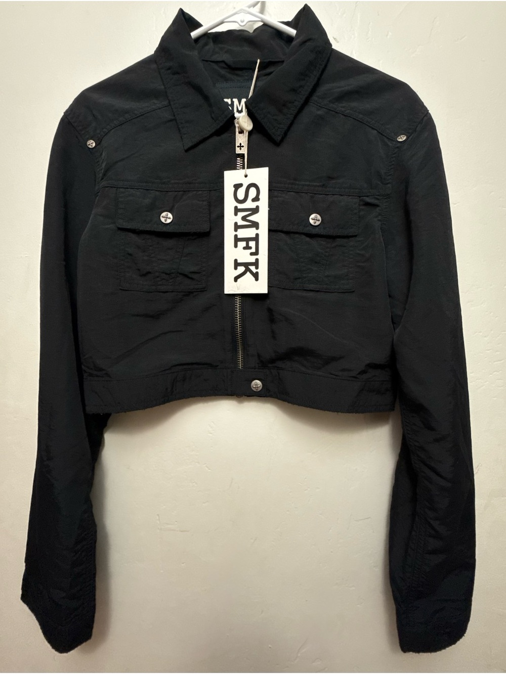 SMFK Ancient Myth Panther Cropped Black Short Jacket